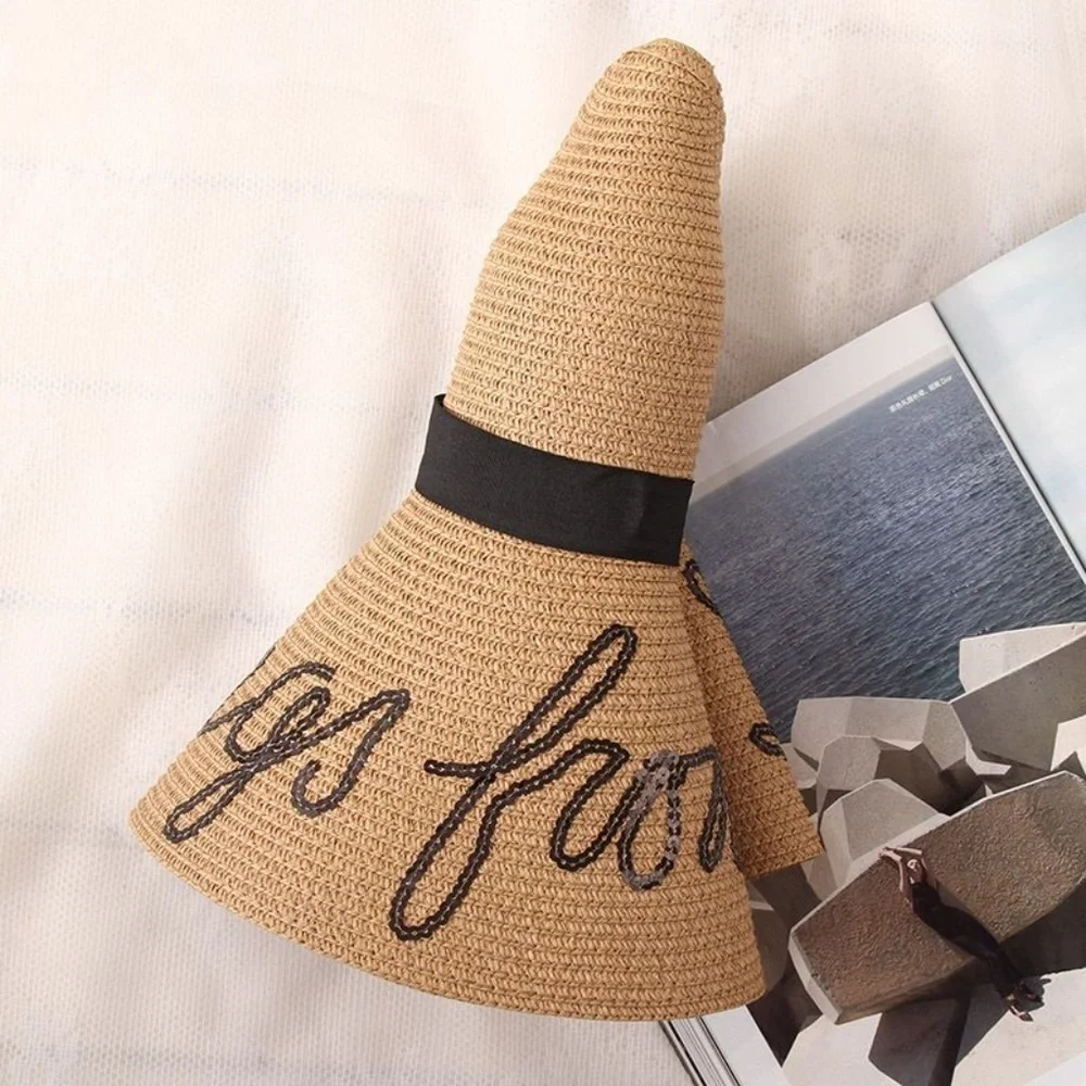 *MEADOW* Beige Embroidered Summer Beach Hat